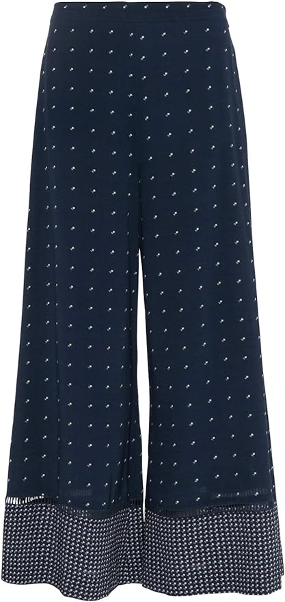 French Connection High-Rise Printed Wide Leg Culotte Pants