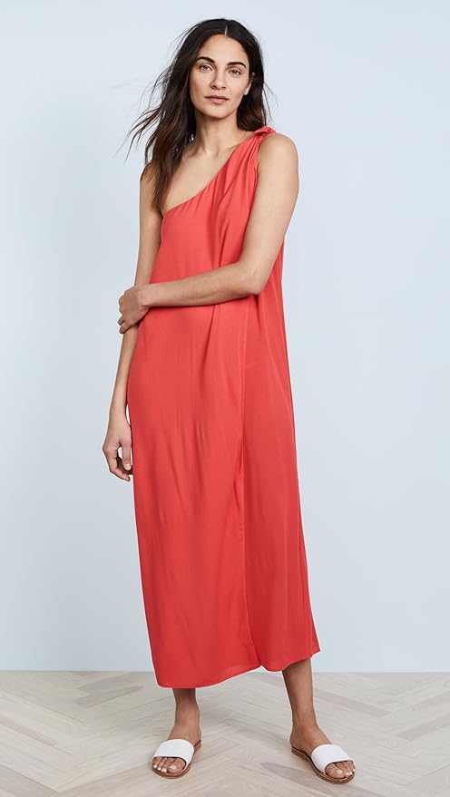 Mara Hoffman One Shoulder Camilla Cover-Up Dress Red /M