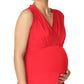 Maternal America Sleeveless Front Tie Dress - Red