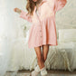 Davi & Dani Baby Pink Button Down Mini / XL