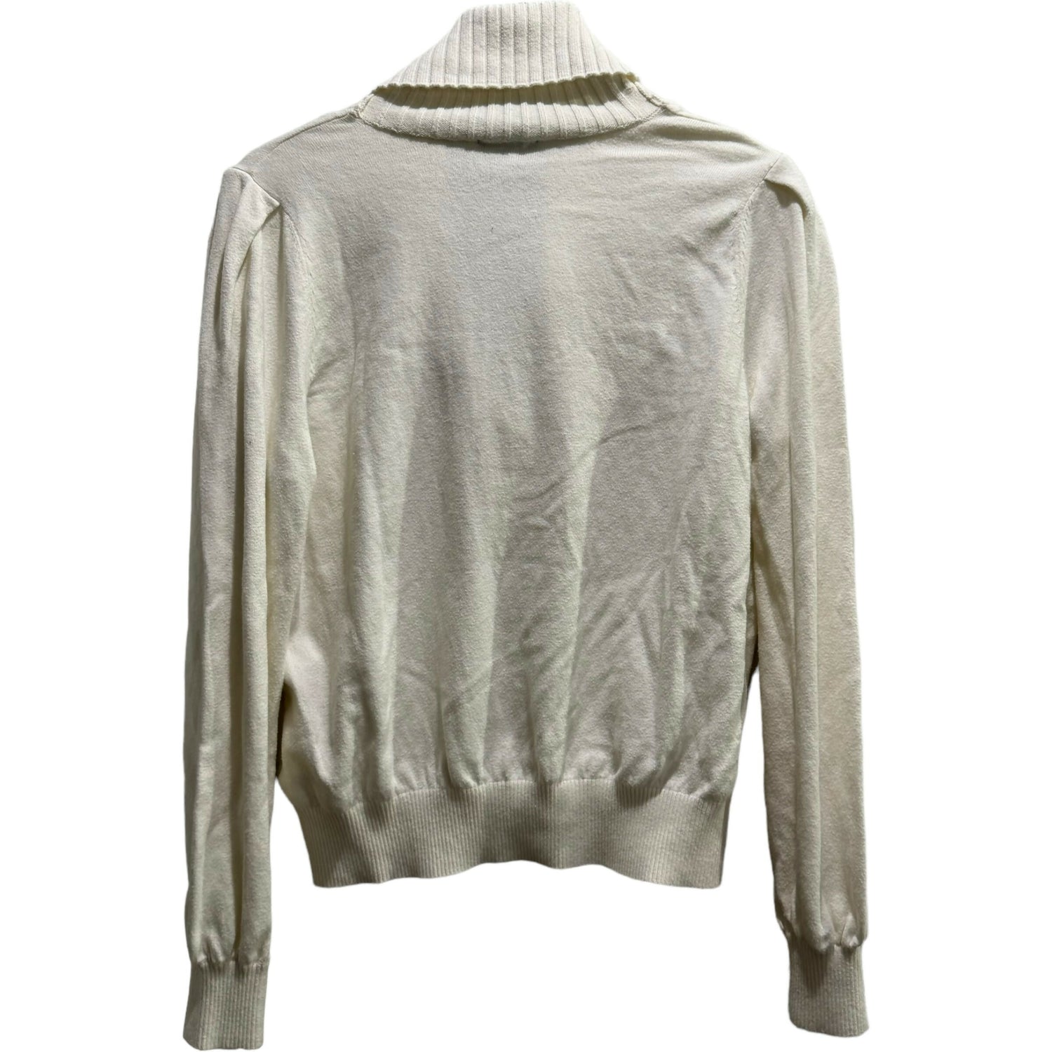 Lilla P Shawl Collar Cotton Cashmere Blend Pullover Sweater - /Off White - L