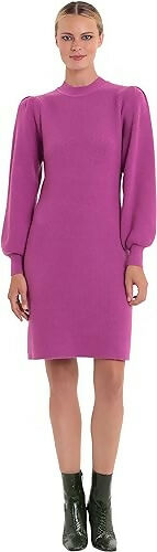 Donna Morgan Traci Puff Sleeve Sweaterdress-/Pink-XS