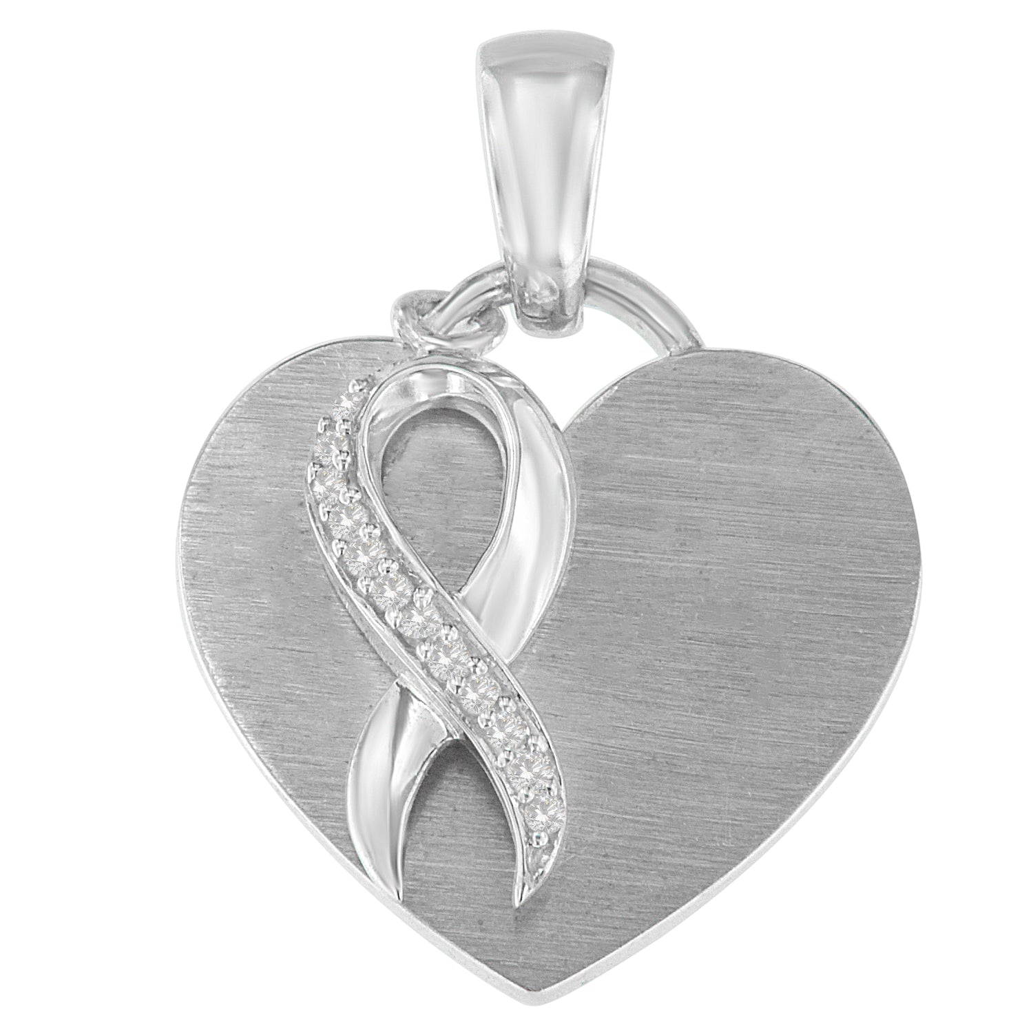 Haus of Brilliance .925 Sterling Silver 1/10 cttw Diamond Heart Pendant Necklace (H-I, I1-I2)