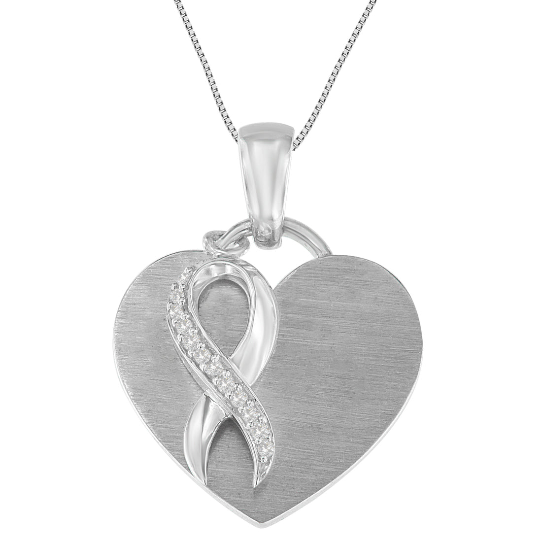 Haus of Brilliance .925 Sterling Silver 1/10 cttw Diamond Heart Pendant Necklace (H-I, I1-I2)