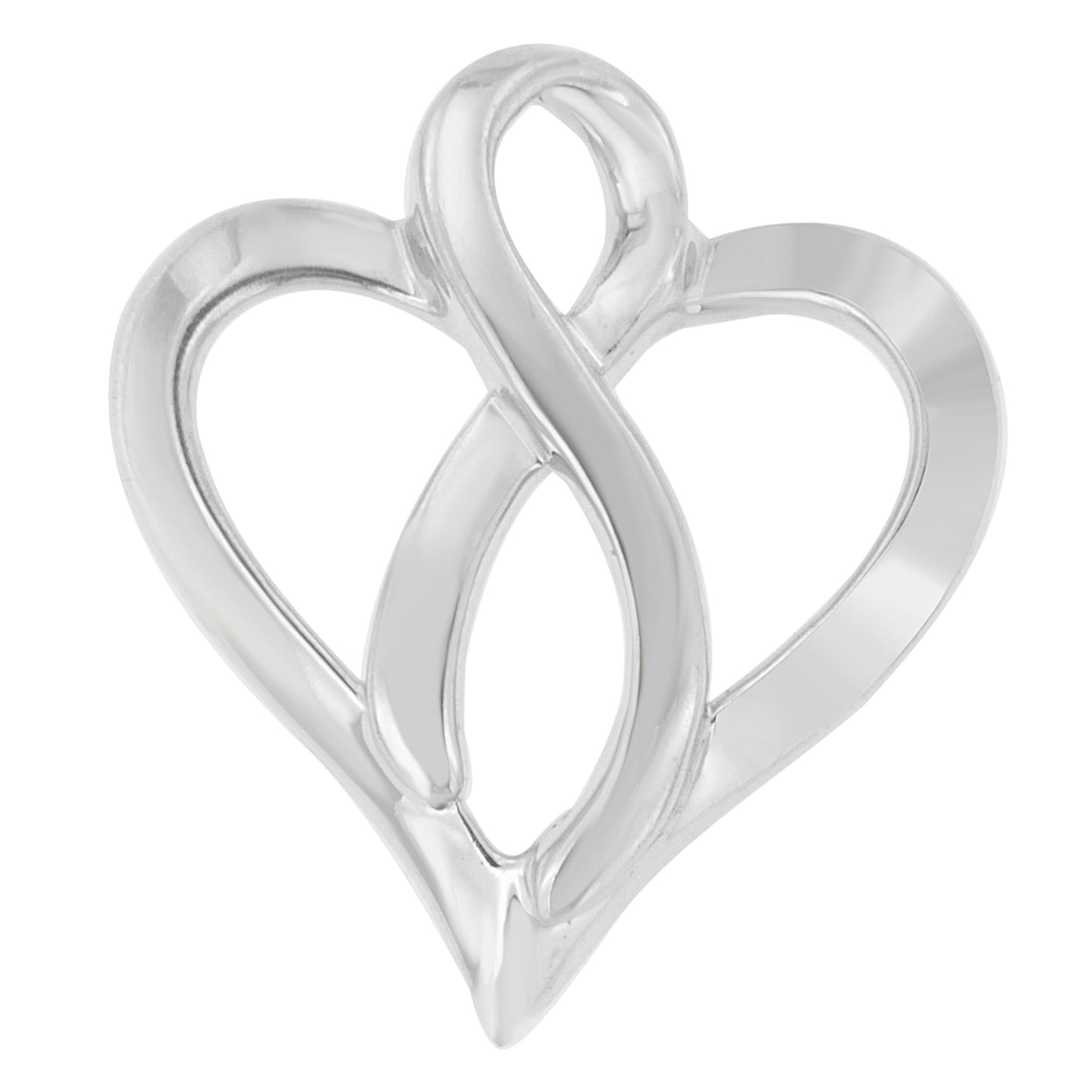 Haus of Brilliance .925 Sterling Silver Heart Shaped Pendant Necklace