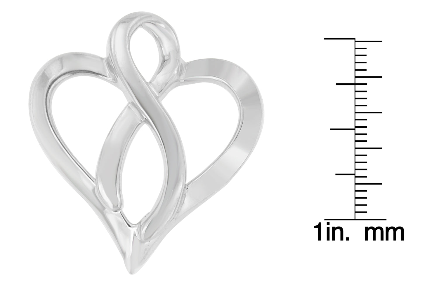 Haus of Brilliance .925 Sterling Silver Heart Shaped Pendant Necklace