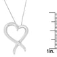 Haus of Brilliance .925 Sterling Silver Open Heart-Shaped Awareness Ribbon Pendant Necklace