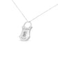 Haus of Brilliance .925 Sterling Silver 1/10 Cttw Diamond Lock Pendant 18" Necklace (H-I Color, I1-I2 Clarity)