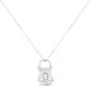 Haus of Brilliance .925 Sterling Silver 1/10 Cttw Diamond Lock Pendant 18" Necklace (H-I Color, I1-I2 Clarity)