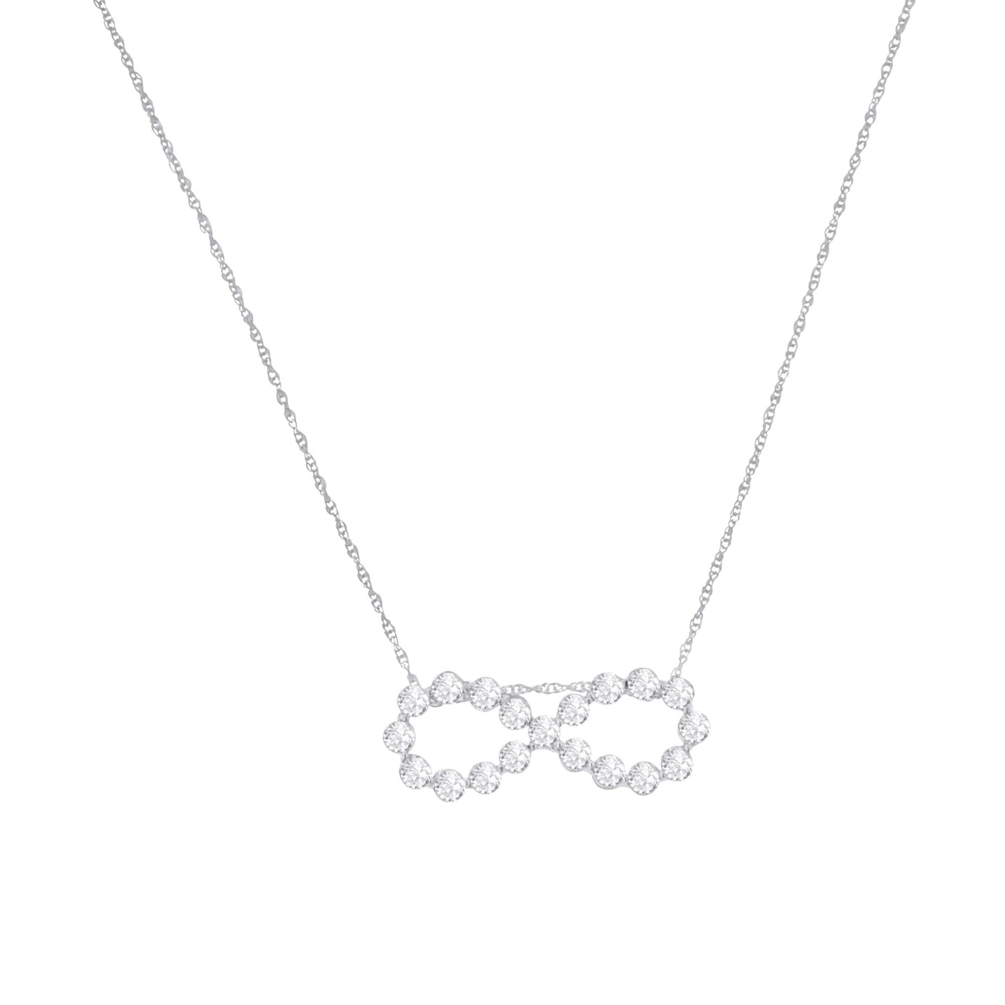 Haus of Brilliance .925 Sterling Silver 1/4 cttw Diamond Infinity Pendant Necklace (I-J, I2-I3)