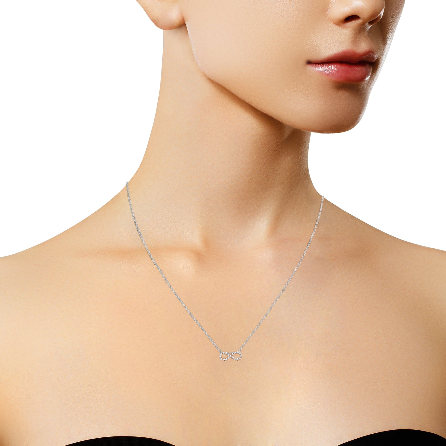 Haus of Brilliance .925 Sterling Silver 1/4 cttw Diamond Infinity Pendant Necklace (I-J, I2-I3)