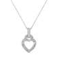 Haus of Brilliance .925 Sterling Silver 1/20 Cttw Round Cut Diamond Heart Pendant Necklace (H-I Color, I2-I3 Clarity)