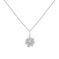 Haus of Brilliance .925 Sterling Silver 1/4 cttw Diamond Floral Cluster Pendant Necklace (I-J, I2-I3)