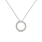 Haus of Brilliance .925 Sterling Silver 1/4 Cttw Round-cut Diamond Open Circle Halo 18" Pendant Necklace (I-J Color, I2-I3 Clarity)