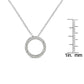 Haus of Brilliance .925 Sterling Silver 1/4 Cttw Round-cut Diamond Open Circle Halo 18" Pendant Necklace (I-J Color, I2-I3 Clarity)