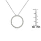 Haus of Brilliance .925 Sterling Silver 1/3 Cttw Round-cut Diamond Open Circle Halo 18" Pendant Necklace (I-J Color, I2-I3 Clarity)