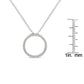 Haus of Brilliance .925 Sterling Silver 1/3 Cttw Round-Cut Diamond Open Circle Halo 18" Pendant Necklace (I-J Color, I2-I3 Clarity)