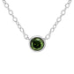 Haus of Brilliance .925 Sterling Silver 1/5 Cttw Treated Green Diamond Solitaire Bezel 18" Pendant Necklace (Green Color, I1-I2 Clarity)