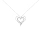 Haus of Brilliance .925 Sterling Silver 1/4 cttw Diamond Open Double Heart 18" Pendant Necklace (I-J Clarity, I2-I3 Color)