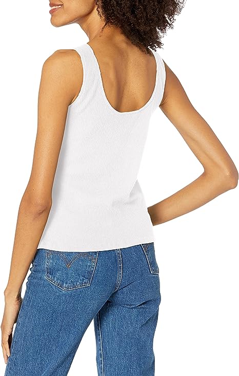 BB Dakota Ribbed Tank Top - White - S