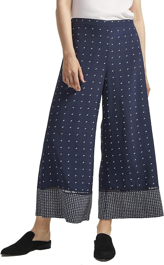 French Connection High-Rise Printed Wide Leg Culotte Pants