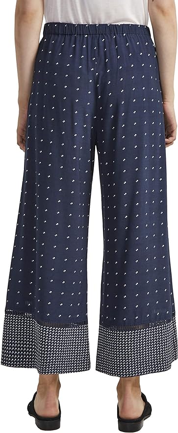 French Connection High-Rise Printed Wide Leg Culotte Pants