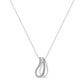 Haus of Brilliance .925 Sterling Silver Pave-Set Diamond Accent Double Curve 18" Pendant Necklace (I-J Color, I1-I2 Clarity)