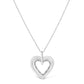 Haus of Brilliance .925 Sterling Silver Prong-Set Diamond Accent Double Heart 18" Pendant Necklace (I-J Color, I1-I2 Clarity)