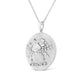 Haus of Brilliance .925 Sterling Silver Diamond Accent Cancer Zodiac Design 18" Pendant Necklace Medallion (K-L Color, I1-I2 Clarity)