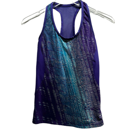 Alo Yoga Mesh Back Tank - Abstract - Purple Multi/Perfect Purple - S