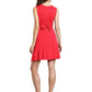 Maternal America Sleeveless Front Tie Dress - Red