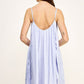 Strut&bolt Lavender Satin Pleated Shift Dress / M NWOT