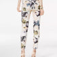 7 For All Mankind Cropped Printed Skinny Jeans - Floral - White Multi