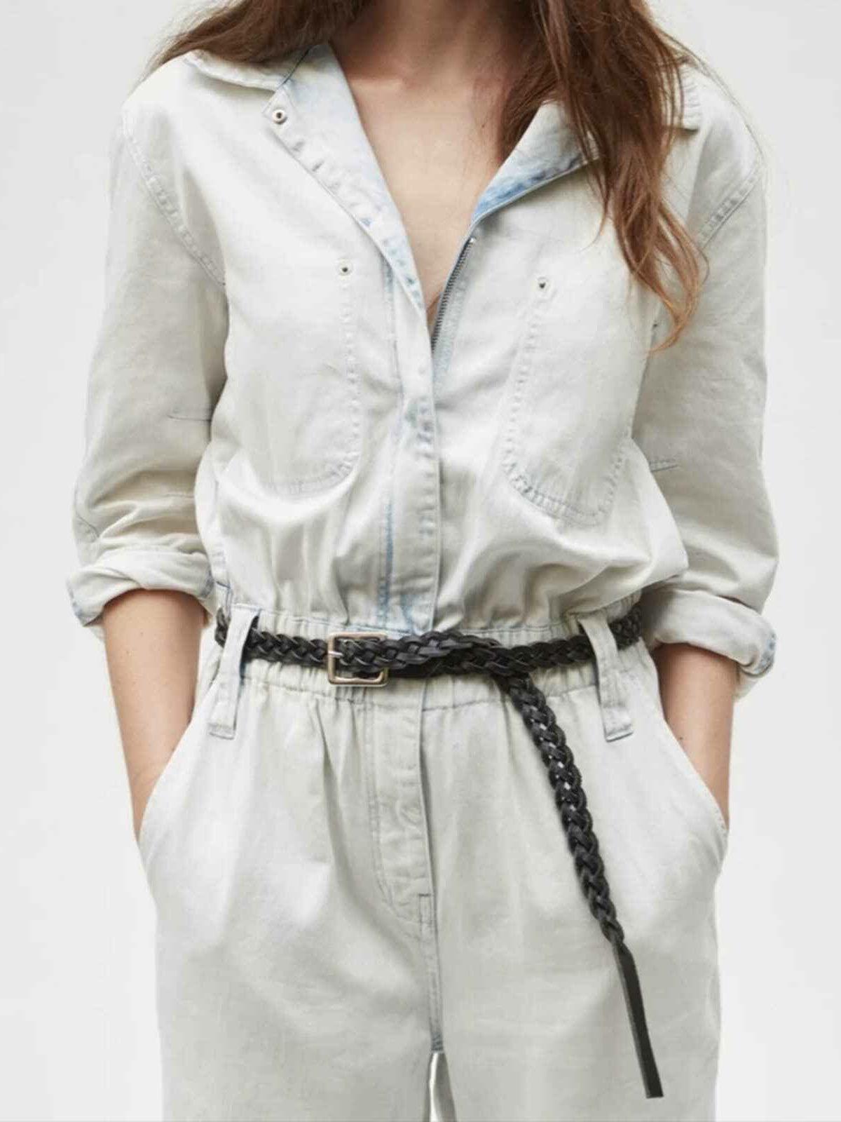 Thakoon Bleached Denim Utility Jumpsuit - /White Multi