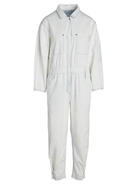 Thakoon Bleached Denim Utility Jumpsuit - /White Multi