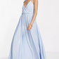 Asos Light Blue Front Plunge Tie Back Maxi Dress / 1