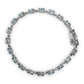 Haus of Brilliance .925 Sterling Silver 11.0 Cttw Oval Shaped Created Light Blue Topaz Link Bracelet - 7 inch