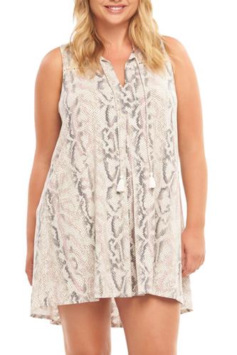 Tart Sleeveless Mini Dress - Animal - Gray Multi/SUNRISE PYTHON