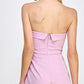 EnSemble Lavender Color Block Strapless Romper / S