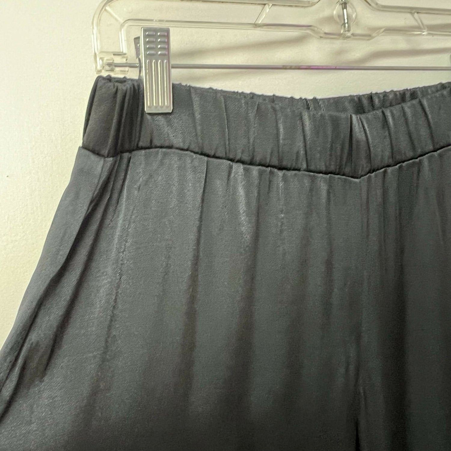 Reconnect Satin Wide Leg Maternity Pants - Black - MM