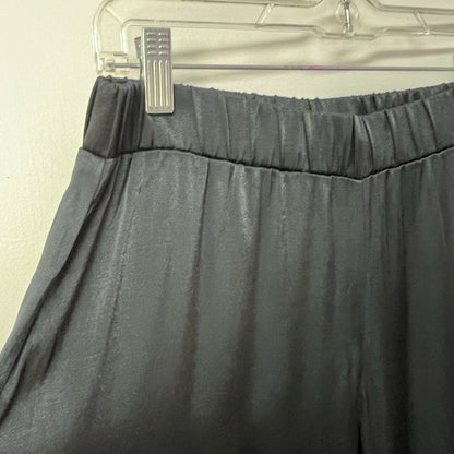 Reconnect Satin Wide Leg Maternity Pants - Black - MM