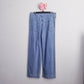 Rag & Bone High-Rise Canvas Belt Wide Leg Jeans - /Blue - 26