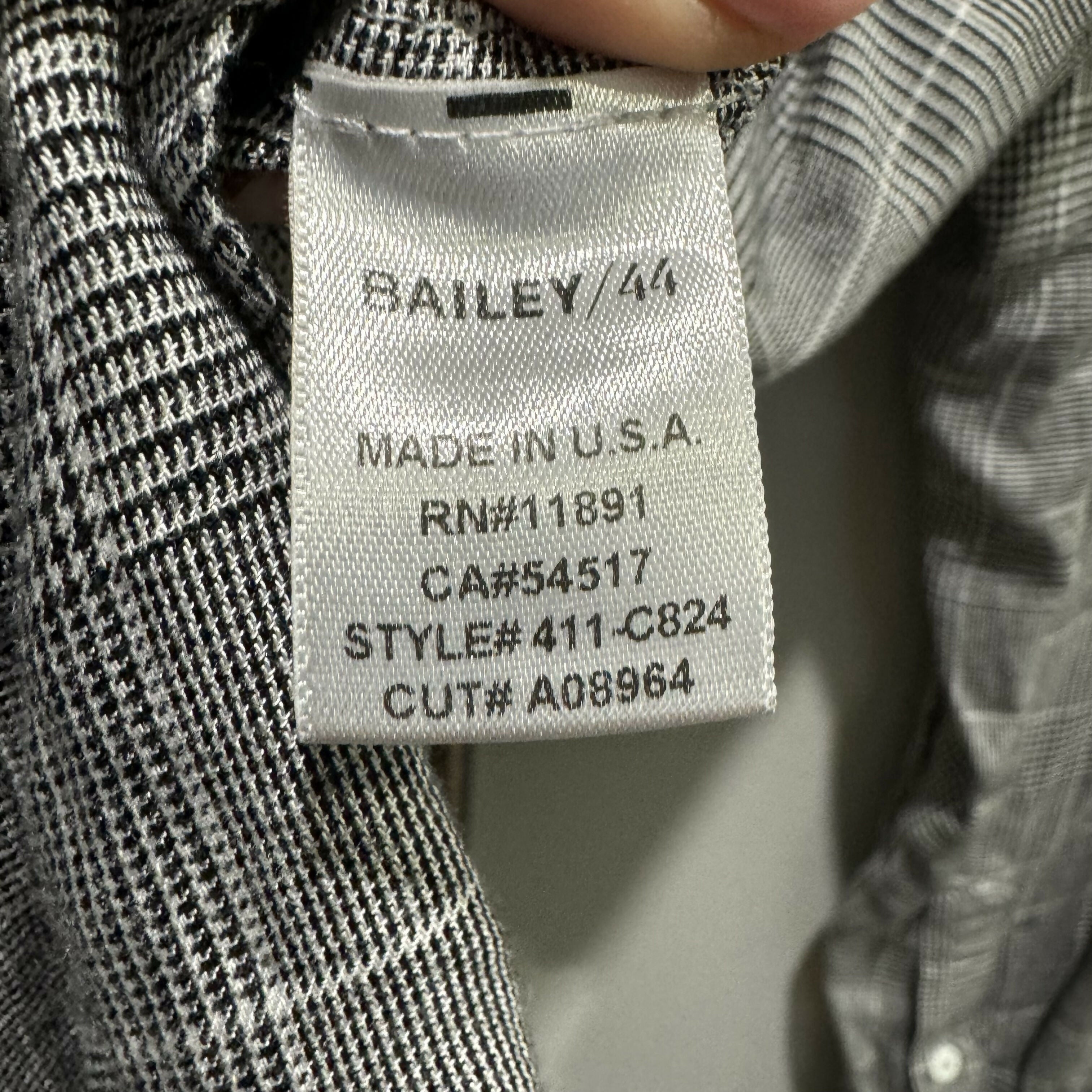 Bailey 44 Hold Me Tight Tie Button-Down Shirt - Plaid - Gray Multi/Plaid - M