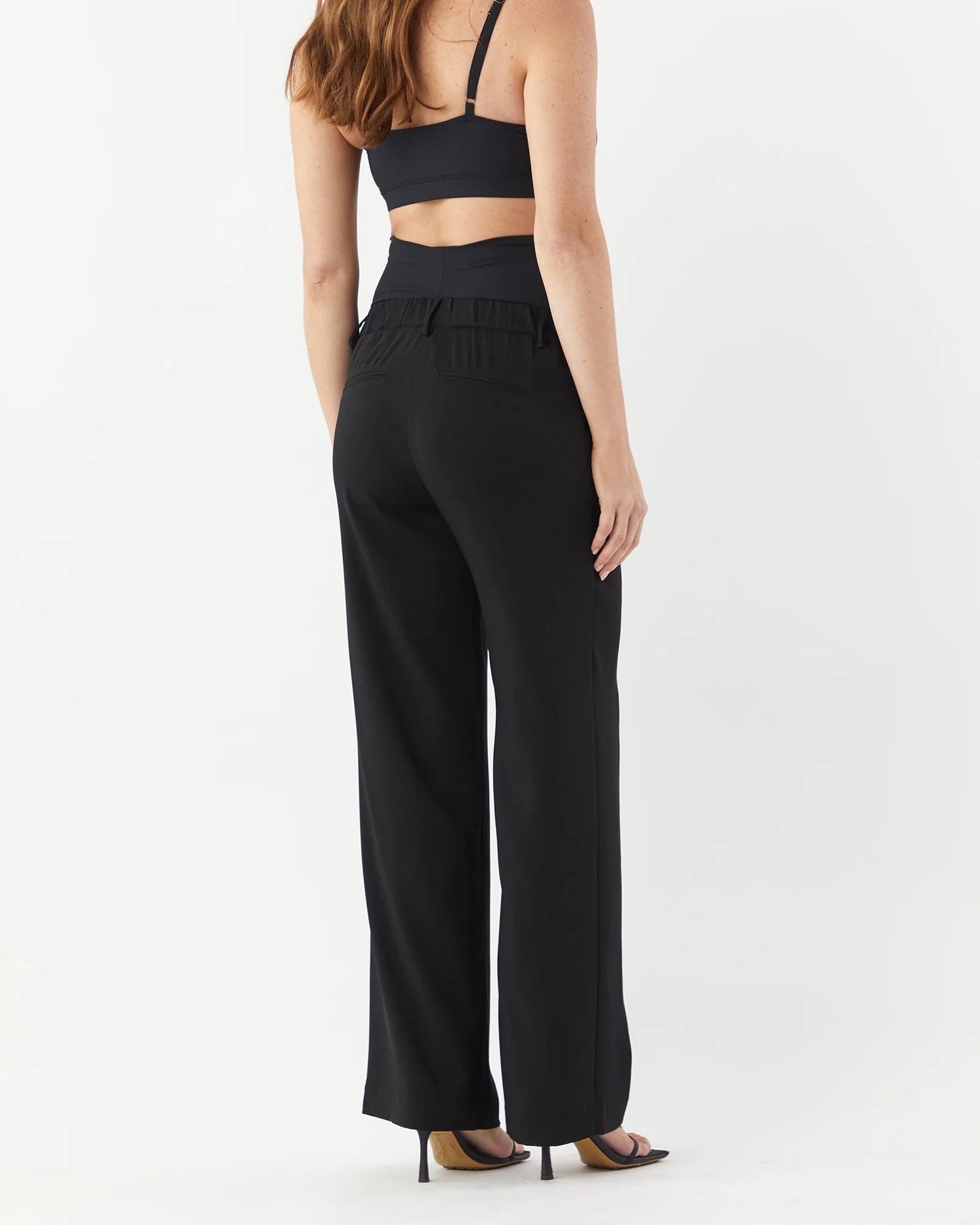 Soon Maternity Classic Straight Leg Maternity Pants - Black