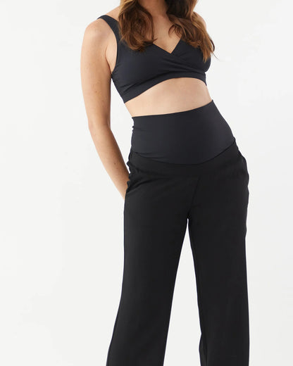 Soon Maternity Classic Straight Leg Maternity Pants - Black