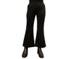 Stella McCartney Silk Cuff Wide Leg Pants - Black - 4