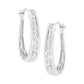 Haus of Brilliance .925 Sterling Silver 1/4 Cttw Lab Grown Diamond Hoop Earring (F-G Color, VS2-SI1 Clarity)