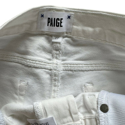 Paige Upcycled Maternity Shorts - White - 27M