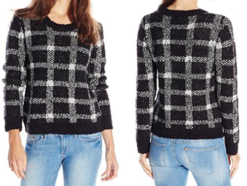 Townsen Crew Neck Long Sleeve Plaid Sweater - Plaid - Black Multi - L