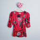 Yumi Kim Half Sleeve Paige Wrap Blouse - Floral - Red Multi/Floral Tango Red - XS